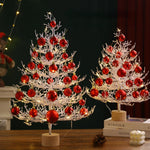 Christmas party decorations Christmas tree desktop decorations Christmas decorations simulation tree white decorative balls