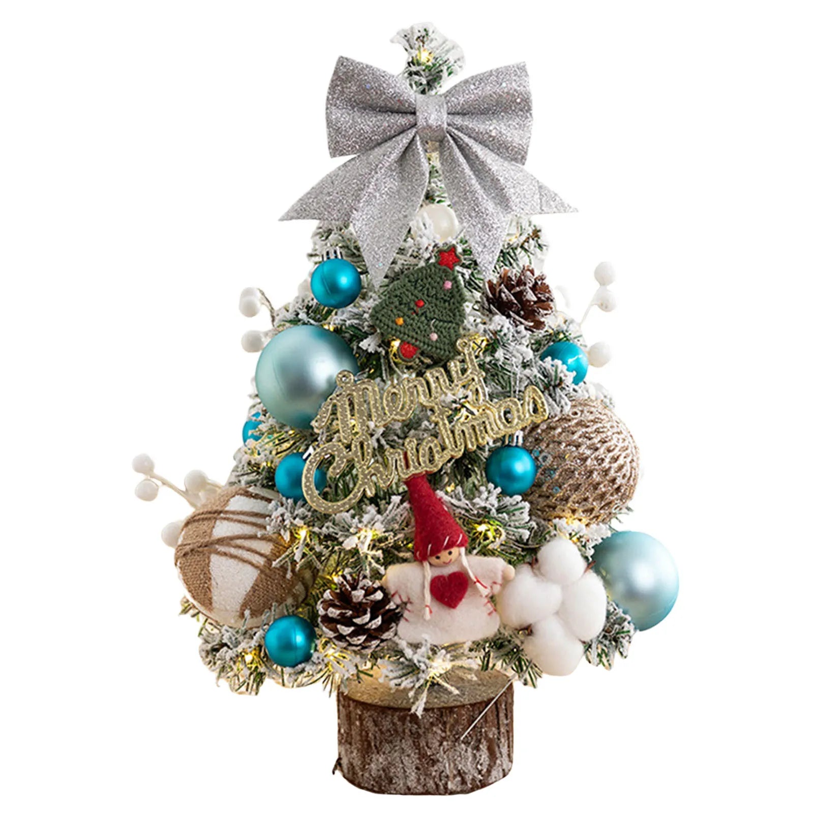 45cm Glitter Tabletop Mini Christmas Tree Add Atmospheres Xmas Tree Decor For Bedroom Home Party Office Home Desktop Ornaments