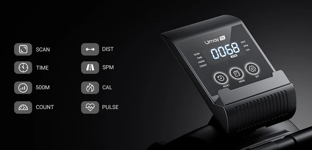 ROBORE UR20 Rower Machine with 126cm Extended Track, 16-Level Magnetic Resistance,160kg Weight Capacity,＜25 dB (Quiet Operation