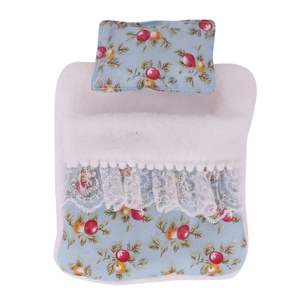 17cm Mini Doll's Accessories Set For Labubu Doll Pop 3Pcs/Set Bed+Quilt+Pillow Pajamas Sleeping Bag Dollhouse Gift,Girl's Toys