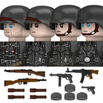 Military WW2 German Navy Armored Troops Building Blocks US 101st Britain Soviet Union Soldiers Infantry Weapons Bricks Toys Kids