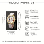 5Pcs/Set Fashion Women's Watch European and American Classic Retro Quartz Watch with Exquisite Beaded Bracelet Set