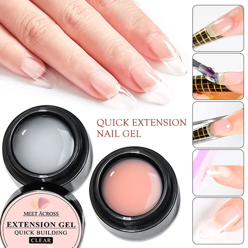Baby Boomer Extension Nail Gel Set UV Builder Ombre Nails Camouflage Quick Extension Gel Extended Nails Art Gel Kits Manicure