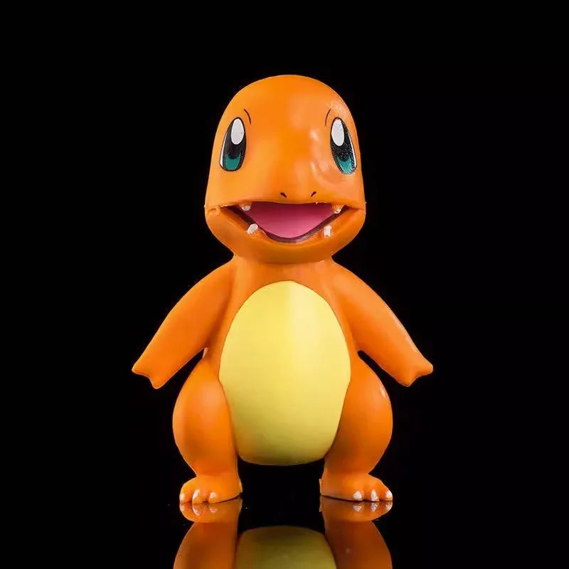Pokemon Figures Set 6PCS Pikachu Charmander Bulbasaur Squirtle Kawaii Collectible Dolls Toys for Kids Gift