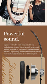 ROSESELSA Distant Mountain Retro Over Ear HiFi Headsets OOTD Vintage Metal Wired Headphones with MMCX 3.5mm Plug