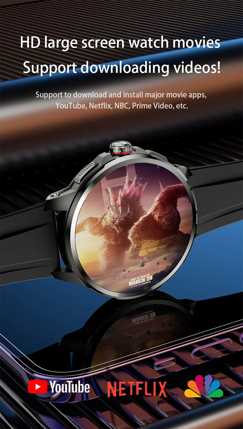 Origianl H99 Smartwatch Amoled 4G Smart Watch Men Students With 190° Rotary Camera GPS Position WIFI Connect Google Play Store