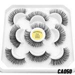 GROINNEYA 5/7 pairs Eyelashes 3D Natural False Lashes Fluffy Soft Cross Manga Lashes Wispy Natural Eyelash Extension Makeup