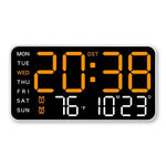 Giant Intelligent Digital Wall Clock｜One screen to control time-temperature-date, home technology pulls full!