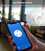 GIRIER Tuya Smart Wifi Plug EU with Power Monitoring 20A Smart Socket Outlet 4200W Compatible with Alexa Hey Google Yandex Alice
