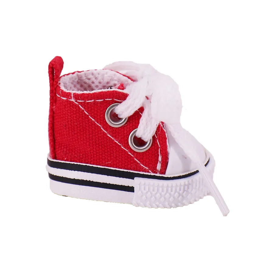 3.8cm Doll Canvas Leather Shoes For labubu 17cm Doll Clothes Accessories Girl's Toys Gift