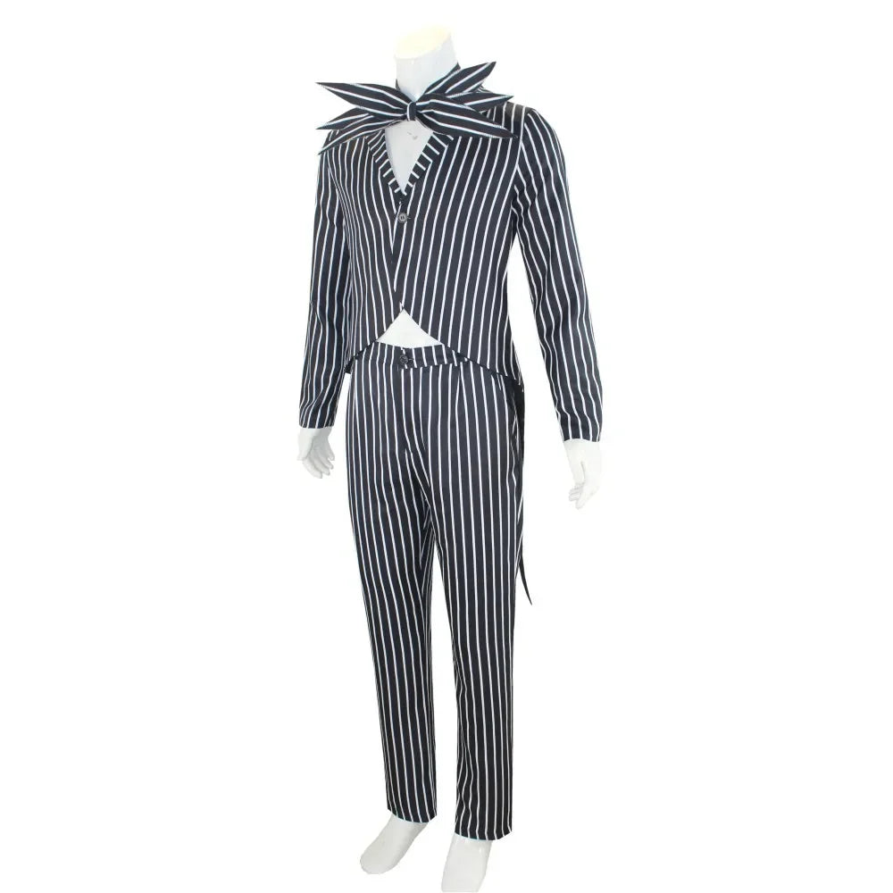 Anime Jack Skellington Cosplay Costume for Adult The Nightmare Before Christmas Jack Uniform Clothes Suit Halloween Costumes