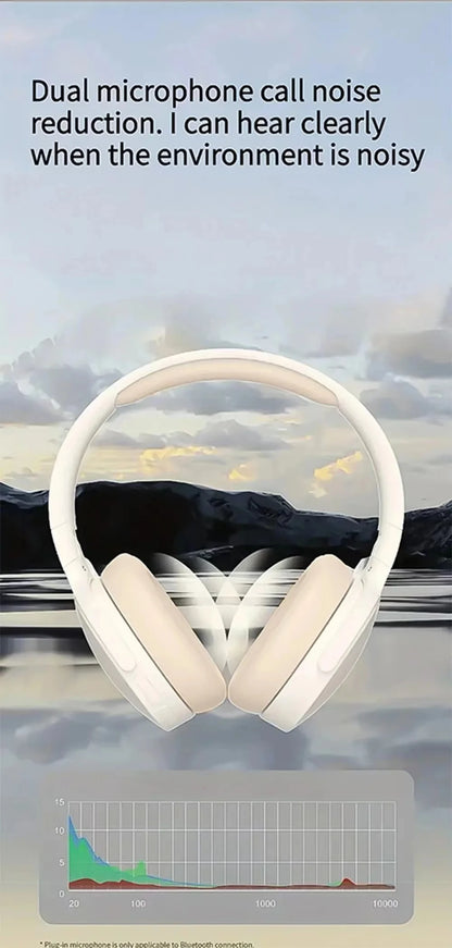 Xiaomi New Fashion Wireless Bluetooth Headphones Over Ear 9D HIFI Stereo Headsets True Sports With Earphones TF/AUX Music Player