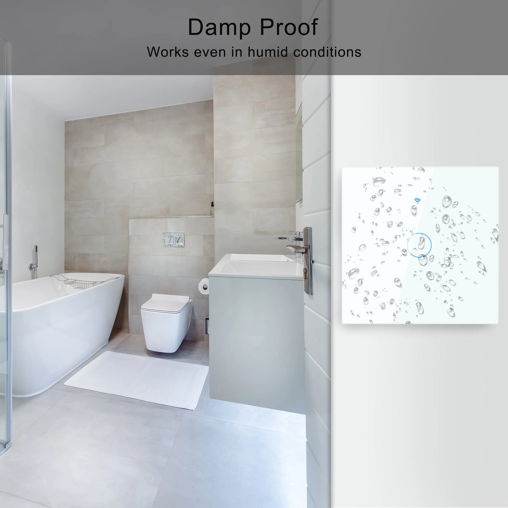 AXUS EU WiFi Smart Light Switches Touch Switch RF433 No Neutral Wire Smart Home Life Tuya App Control Support Alexa Google Home