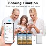 Manhot Matter WiFi Smart Wall Light Switch 1 2 3 4 Gangs with Neutral Wire Push  Physical Light Switches work with Homekit App