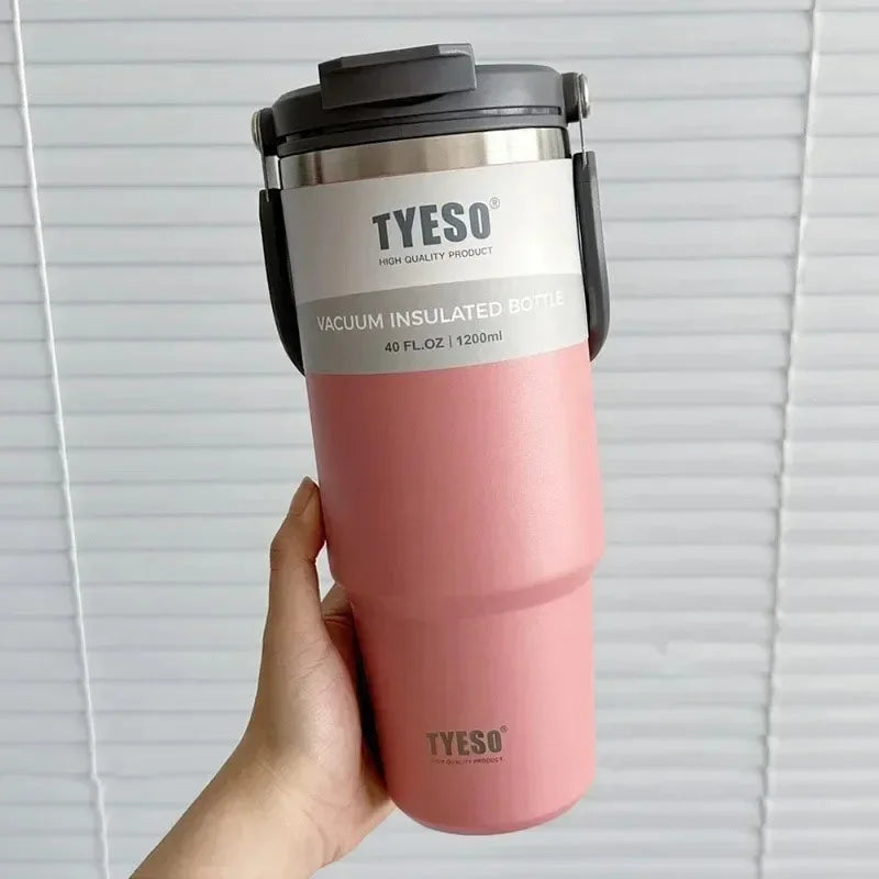 Tyeso Stainless Steel Coffee Cup Cold And Hot Double-layer Insulated Cup Tumbler Thermo Water Bottle Car Travel Mug Vacuum Cup