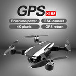 S105 RC Drone with Camera 4k Drone Dual Camera with ESC 5G WIFI GPS Brushless Motor Photo Video Optical Follow Quadcopter