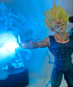 NIKOLATOY Dragon Ball Vegeta Magnetic Night Light Set Including Half-Body Statue LED Desk Lamp Collectible Anime Toy Fan Gift