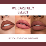USHAS 12 Color Matte Lipstick Set Long-lasting Waterproof Lipstick + Lip Liner Set Easy Coloring Non-Stick Cup Lip Makeup Suit