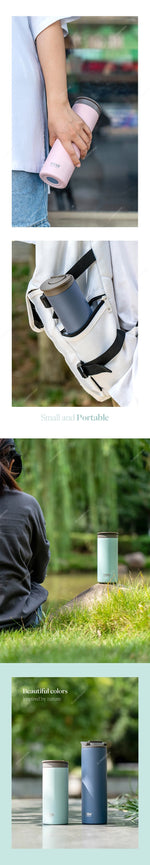 360/500ml Tyeso Stainless Steel Insulated Travel Mug Leak-Proof Direct Drink Water Bottle for Men Women Portable Car Coffee Cup