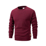 New Men's Sweater Spring Autumn Round Neck Long Sleeve Pullover Casual Sports Sweatshirt High Quality Solid Color Fleece Coat
