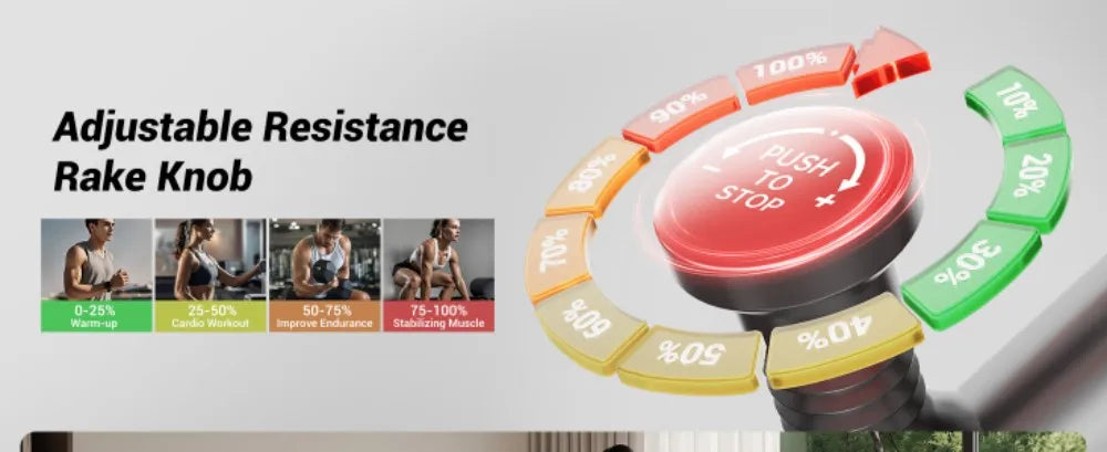 ROBORE CBE20 Stationary Exercise Bike, 136kg Capacity, Silent Belt Drive, Comfort Seat & iPad/Bottle Holders