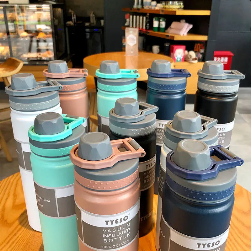 Tyeso 530/750ML Thermos Bottle Stainless Steel Vacuum Flask Travel Cup Insulated Water Bottle Sport Thermal Cup Mug Hot Cold Mug