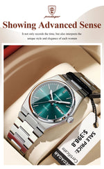 POEDAGAR Luxury Woman Watch Waterproof Luminous Fashion Quartz Ladies Wristwatch Date Week Stainless Steel Women's Watches Reloj