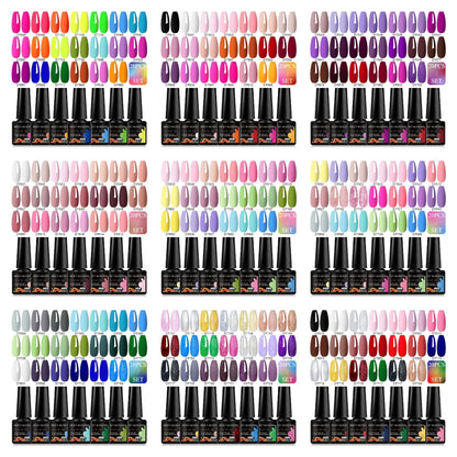 20pc Nail Gel Polish Set HEMA Free All-season Nails Long Lasting Soak Off Varnishes Kit for Manicure DIY UV/LED Gel Desgin