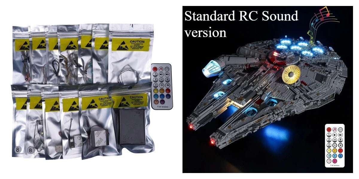 Led Light Kit Compatible With LEGO Ultimat Falcon Millennium Star Falcon 75192 05132 DG005 81085 Building Blocks No Model