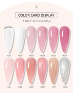 30ML Hard Gel For Nail Extension Milky White Builder Constructor Gel Self Leveling Reinforcement Nail Gels Camouflage Manicure