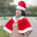 Christmas Shawl Performance Clothing Santa Claus Christmas Cloak Children's and Adults Christmas Cloak Velvet Christmas Costume
