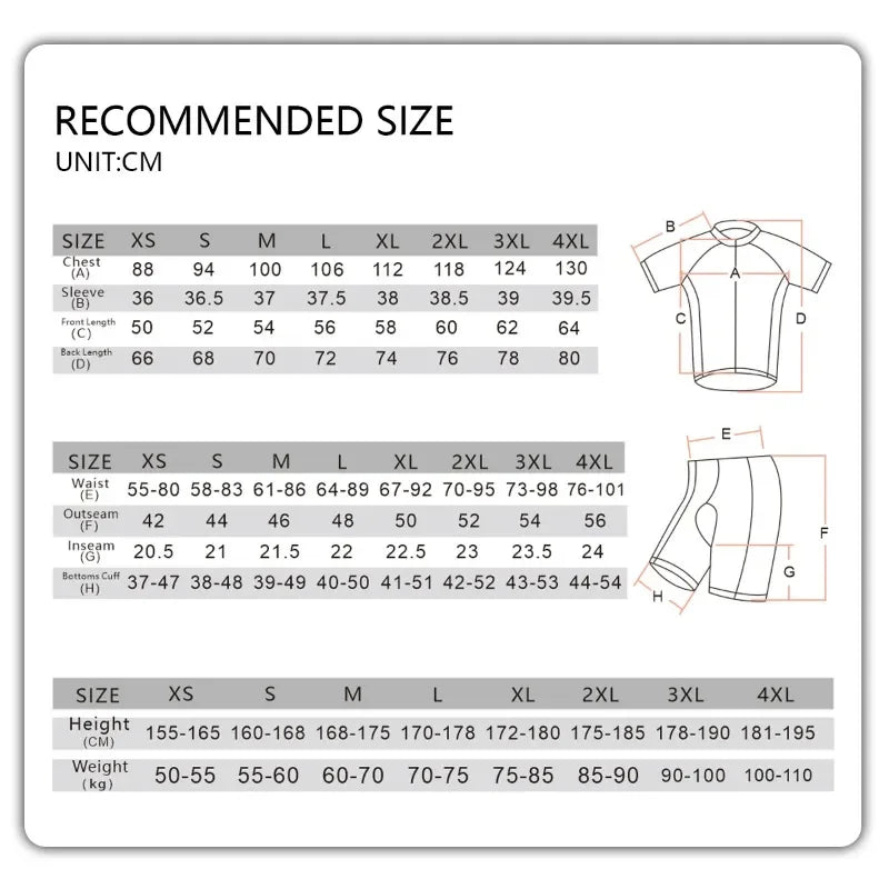RX MAVIC Men's Summer Cycling Set – Breathable Short Sleeve Road Bike Jersey & Shorts for Team Training