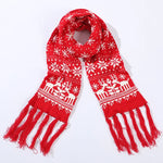 1pc Christmas Red Scarves Cartoon Reindeer Snowflake Warm Scarf Man and Woman Christmas Scarves for Women Sweet Girls Black 2025