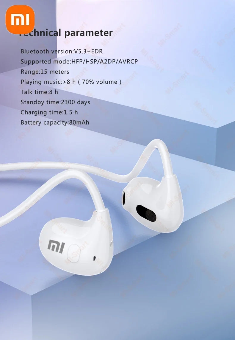 Xiaomi Wireless Bluetooth 5.3 Headphones Bone Conduction Waterproof Headset Stereo Over-Ear Sports Earphones Earbuds with Mic