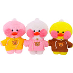 30cm Cafe LaLafanfan Duck Clothes Hoodie Cartoon Plush Toy Stuffed Soft Duck Doll Toys Animal Birthday Girl`s Gift for Kids DIY