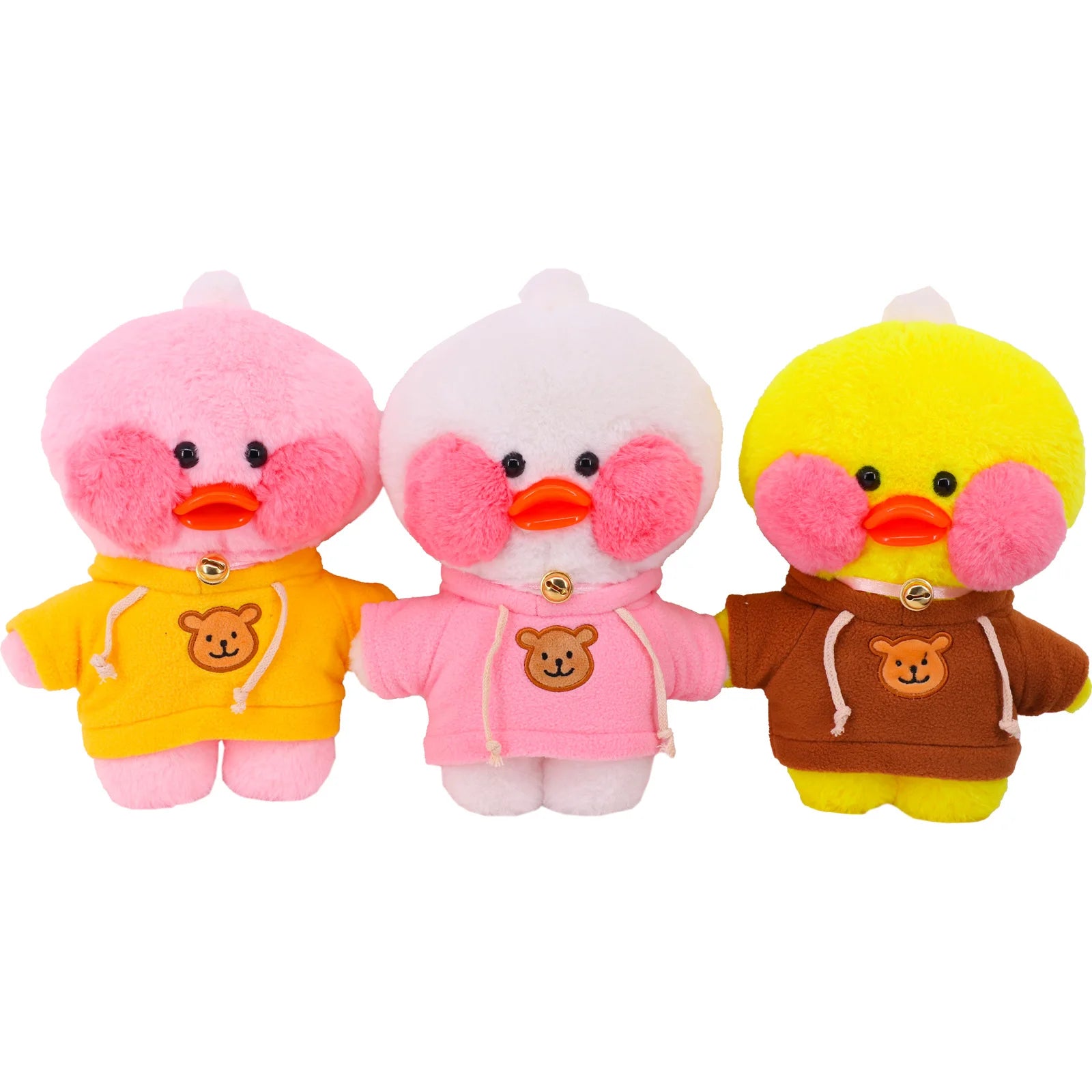 30cm Cafe LaLafanfan Duck Clothes Hoodie Cartoon Plush Toy Stuffed Soft Duck Doll Toys Animal Birthday Girl`s Gift for Kids DIY