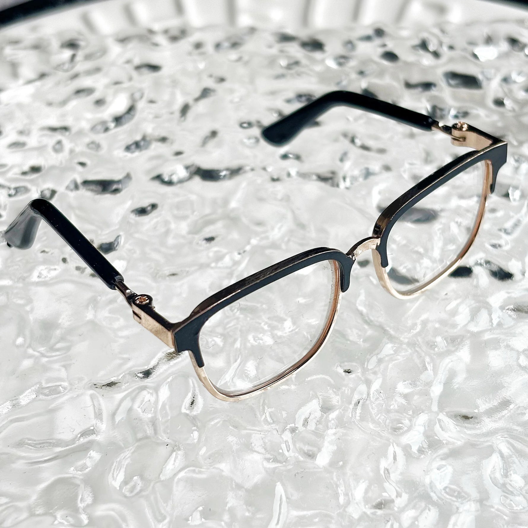 Striped shirt curled jeans set clothes For 15/17cm labubu doll outfit  Metal frame glasses For labubu doll Accessories