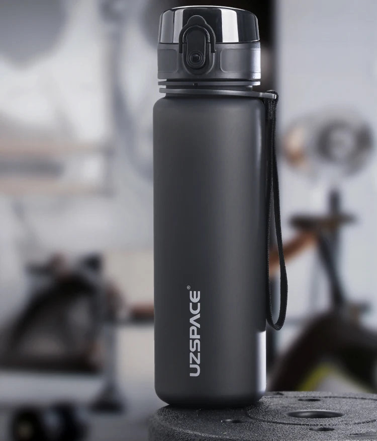 UZ Sports Water Bottle BPA Free Portable Leakproof Shaker Bottle Tritan Plastic Drinkware 500/1000ML Jug for Camping Gym School