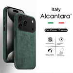 Real Italy Alcantara Magsafe Case for iPhone 17 Pro Max Air Premium Magnetic Cover Suede Leather Cases for iPhone 16 17 Pro Max
