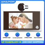 Awapow 3.5 Inch Doorbell Peephole Viewer Digital Door Camera 120° LCD 2 Million HD Pixels Cat Eye Door Bell Outdoor Monitor