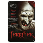 1PC Halloween Metal Sign Horror Movie Theme Shabby Iron Painting Tin Signs Wall Art Man Cave Film Theater Club Home Decoration