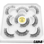 GROINNEYA 5/7 pairs Eyelashes 3D Natural False Lashes Fluffy Soft Cross Manga Lashes Wispy Natural Eyelash Extension Makeup