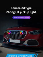 2 in 1 Smart RGB Pickup Lights LED 3D Ambient Lamp Sound Control Music Rhythm Lights Air Freshener for Car Gaming TV Creative