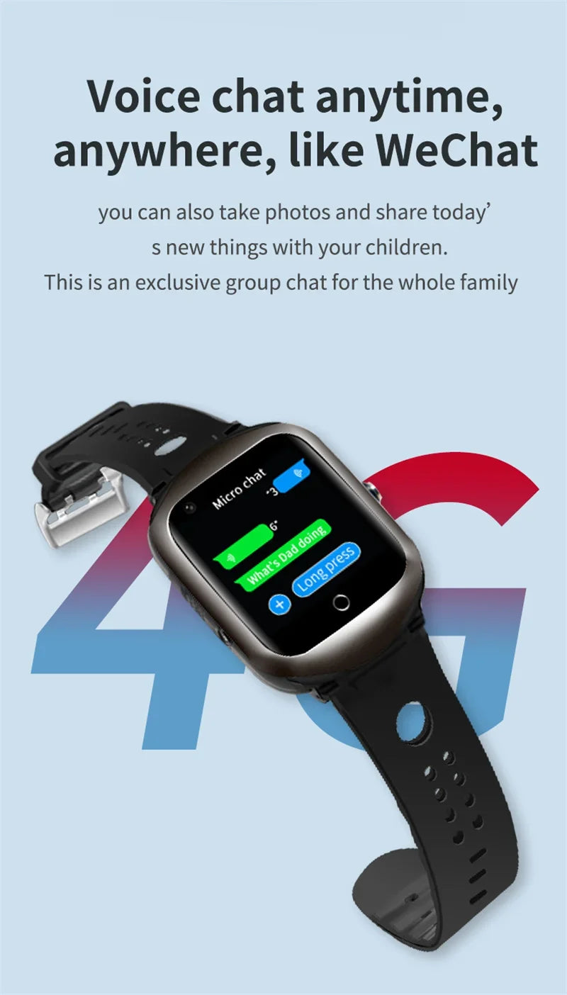 4G Elderly Smart Watch GPS Tracker Video Call SOS Heart Rate Monitoring IOS Android GPS+WIFI+LBS Positioning Smart Clock FA66S