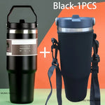 20oz/30oz Stainless Steel Thermos Mug With Straw Keeps Cold and Heat Thermal Mug Tumbler Outdoor Sports Thermal Water Bottle