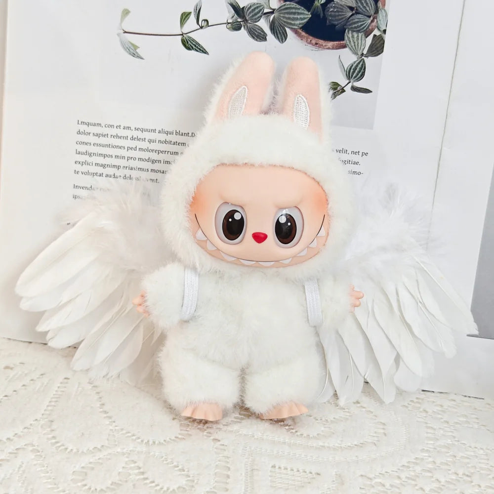 Doll Clothes For Labubu V1 V2 V3 Doll Plush Idol Doll Angel Wings Serise Decoration Accessories Diy Toy Sitting Party Fans Gift