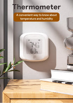 Smart WiFi/Zigbee Temperature and Humidity Sensor Indoor Hygrometer Thermometer with LCD Display Support Home Assistant Zigbee2m