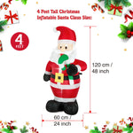 Christmas Inflatable Decorations - Branch Snowman, Santa Claus, Gingerbread Man, Gift Bag Snowman LED Light Lawn Decorations
