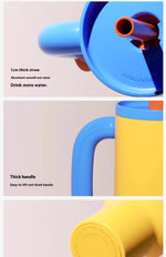 2025 New Female King Cup 304 Stainless Steel Straw Insulated Ice Cup - Thick, Portable Handle Design for Trendy Hydration