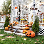 Halloween spider web simulation big black spider decoration bar scene layout props party decoration lawn scenery home decoration